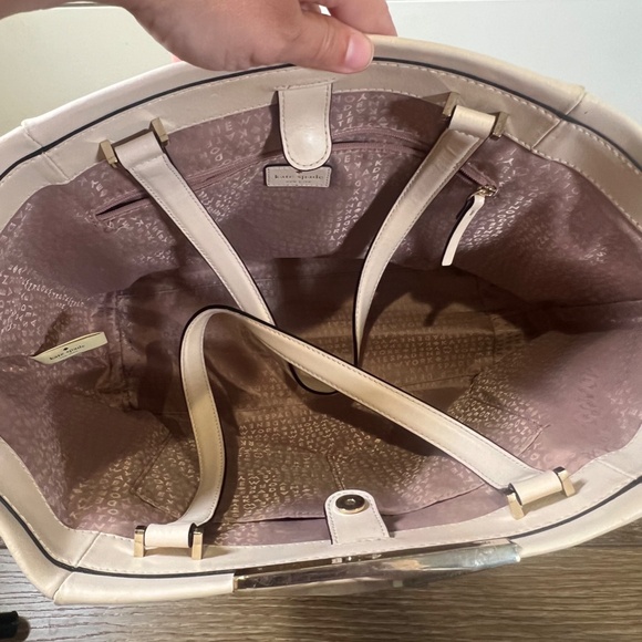 Kate Spade Camden Way Lenora Leather Double Strap Tote in Pebble, Fall Bag - Picture 10 of 16